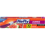 Slider Jumbo Food Storage Bags, 2.5 Gallon Size, 10 Count