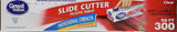 Slide Cutter Plastic Wrap, Clear, 300 sq ft